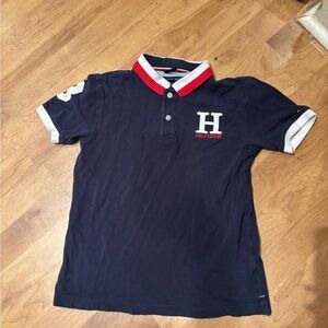 Tommy Hilfiger Kids Polo in Navy with Red and White Trim